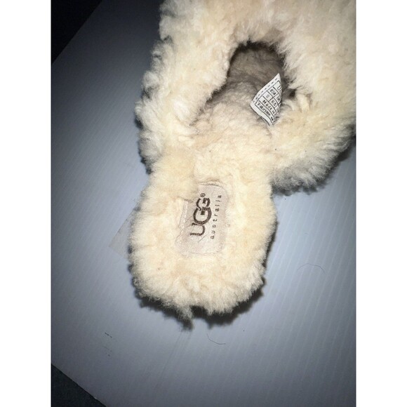 UGG Australia Women's Kalie Brown Suede Shoes US 8 Shearling Wooden Clogs Mules - Picture 7 of 12